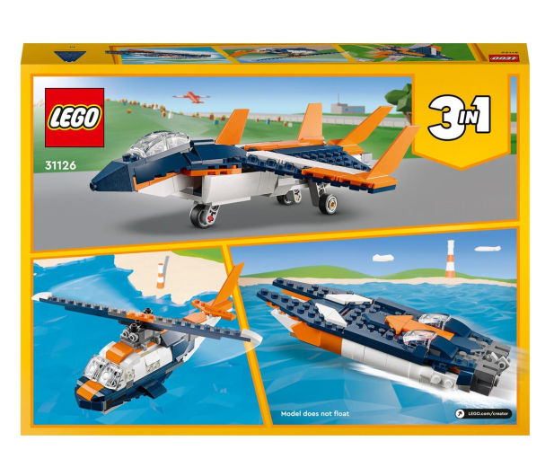 LEGO Creator 3 w 1 31126 Odrzutowiec naddźwiękowy - 1035593 - zdjęcie 9